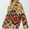 Waverly Wynonna Earp Multicolor Fur Coat