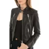 Shadowhunters S03 Clary Fray Black Leather Jacket