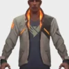 Video Game Valorant Phoenix Fiery White Leather Jacket