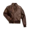 Billy Stranger Things Brown Leather Bomber Jacket