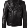 G-Eazy Asymmetrical Zipper Black Leather Jacket