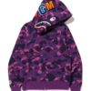 Purple BAPE Hoodie Jacket