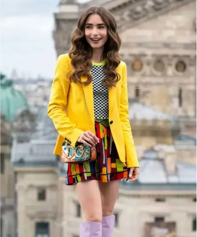 Emily in Paris Yellow Wool Jacket