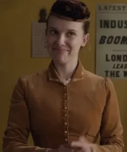 Enola Holmes 2: Millie Bobby Brown cuts a double breasted blue