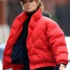 Princess Diana Red Puffer Jacket
