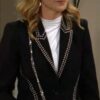 Talia MorganThe Young and The Restless Studded Trim Black Blazer