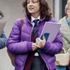 Young Royals S02 Frida Argento Purple Puffer Jacket