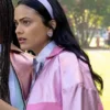 Camila Mendes Drea Movie Do Revenge 2022 Pink Bomber Jacket