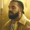 Drake Faux Leather Yellow Long Coat