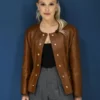 Millie Bobby The Tonight Show Starring Jimmy Fallon Brown Jacket