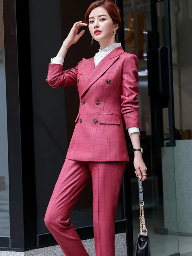 Thanksgiving Pink Plaid Suit For Sale - William Jacket