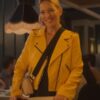 The Marriage App 2022 Luisana Lopilato Yellow Leather Jacket