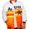 White and Orange Houston Astros Varsity Jacket