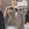 Zión Moreno Tv Series Gossip Girl Faux Fur Jacket