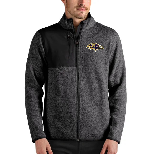 Anestassia Baltimore Ravens Fortune Grey Full-Zip Jacket