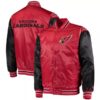 Arizona Cardinals Super Bowl Red and Black Satin Jacket