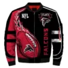 Atlanta Falcons Red and Black 3D Printed Bomber Jacket