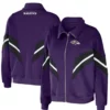 Baltimore Ravens Purple Yarn Dye Stripe Bomber Jackets