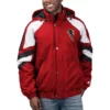 Bartie Starter Red Atlanta Falcons Full-Zip Bomber Jacket