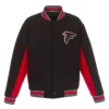 Basil Team Atlanta Falcons Black Varsity Jacket