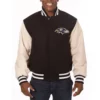 Bealle Baltimore Ravens Black and White Wool Varsity Jacket