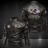 Bernardo NFL Baltimore Ravens Motorcycle Leather Jacket