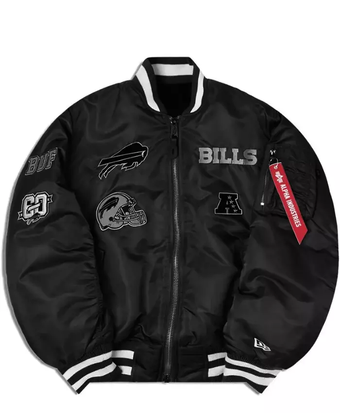 buffalo bills black varsity jacket