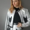 Chloe Moretz CCXP 2022 Silver Jacket