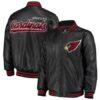 G-III Sports Arizona Cardinals Black Bomber Leather Jacket