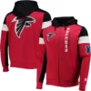 NFL Atlanta Falcons Logo Red Bomber Hooded Jacket