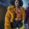 They Cloned Tyrone Teyonah Parris Shearling Jacket