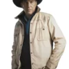 Yellowstone Season 5 John Dutton Cream White Jacket