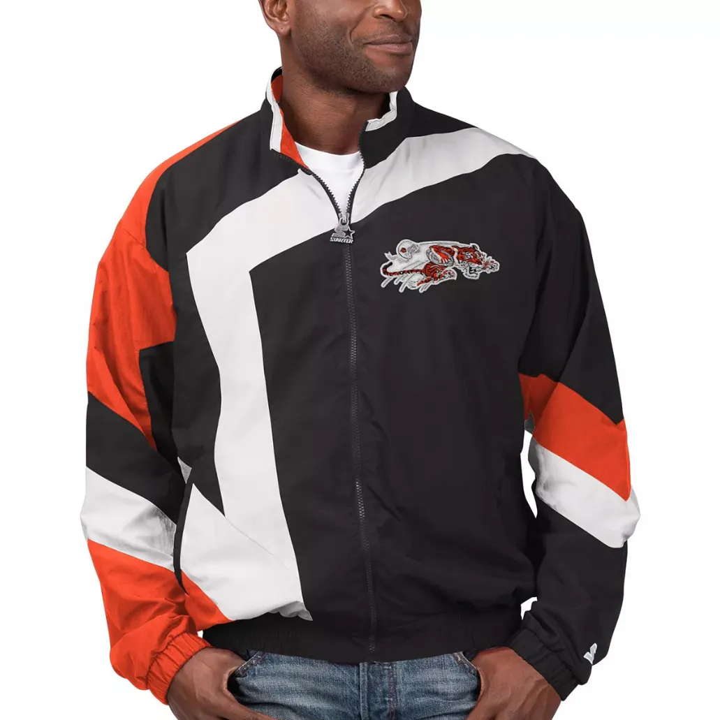 Bertie Cincinnati Bengals Colorblock Full-Zip Jacket