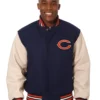 Binky Chicago Bears Team Varsity Bomber Jacket