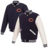 Brady Chicago Bears Reversible Full-Snap Varsity Jacket