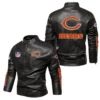 Carlton Chicago Bears Cafe Racer Leather Jacket