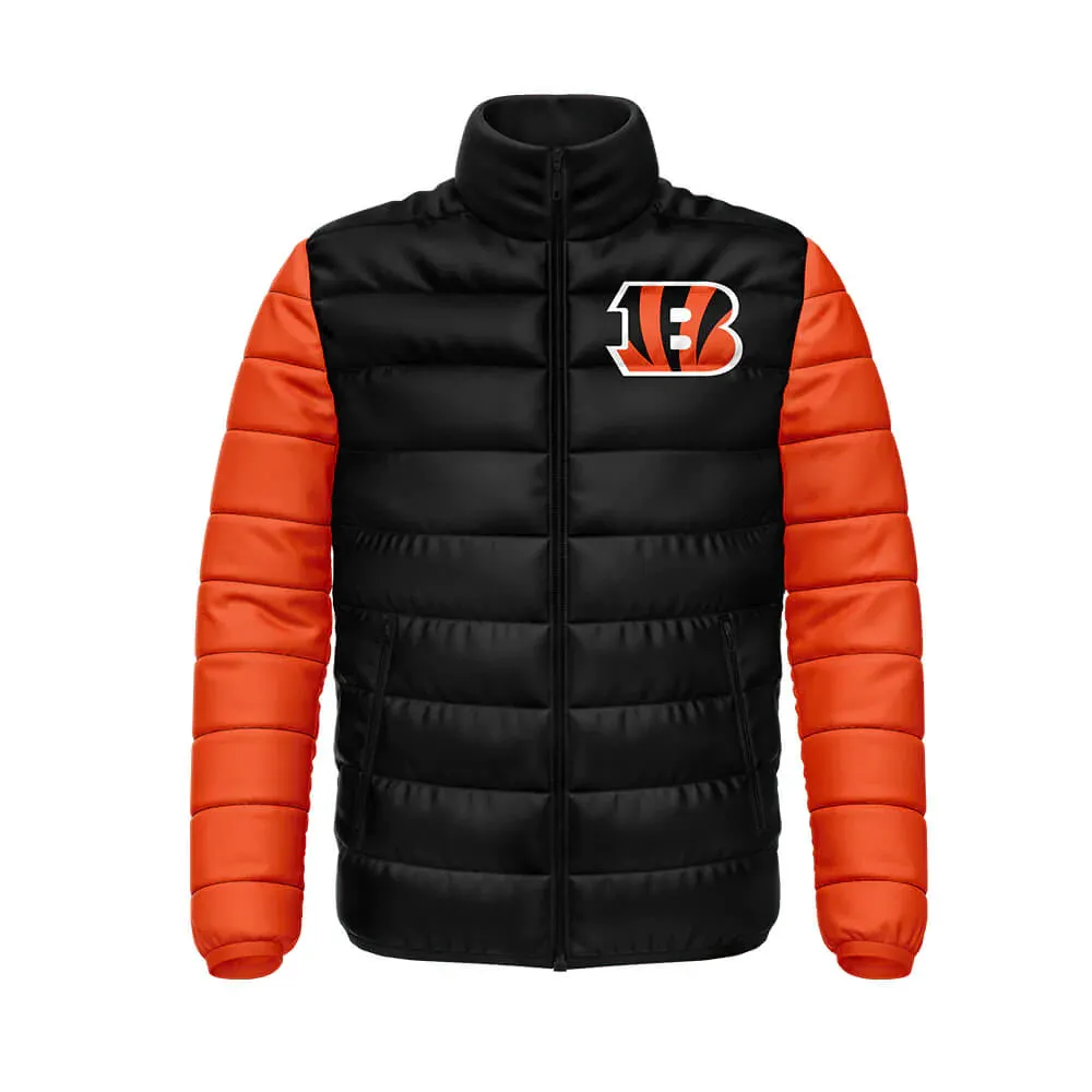 Carsten Cincinnati Bengals Black and Orange Puffer Jacket
