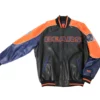 Chicago Bears Bomber Leather Jacket For Men