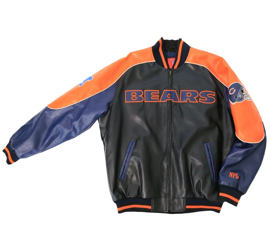 Shop Chicago Bears Leather Jacket - William Jacket