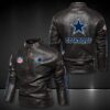 Dallas Cowboys Cafe Racer Leather Jacket