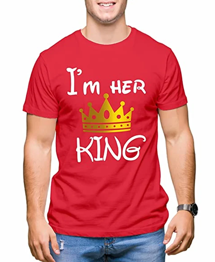 I'm Her King I'm His Queen Valentines Day Couple Shirt For Sale