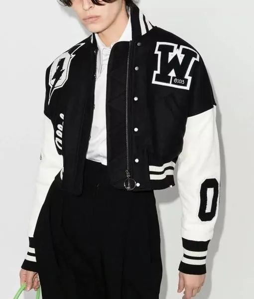 Off-White Varsity World Leather Jacket