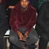kanye west velour hoodie front