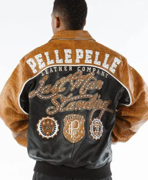 Pelle Pelle Tiger Black Leather Jacket For Sale - William Jacket