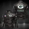 Green Bay Packers Biker Leather Jacket