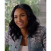 Layla Keating All American S03 E014 Tweed and Denim Jacket