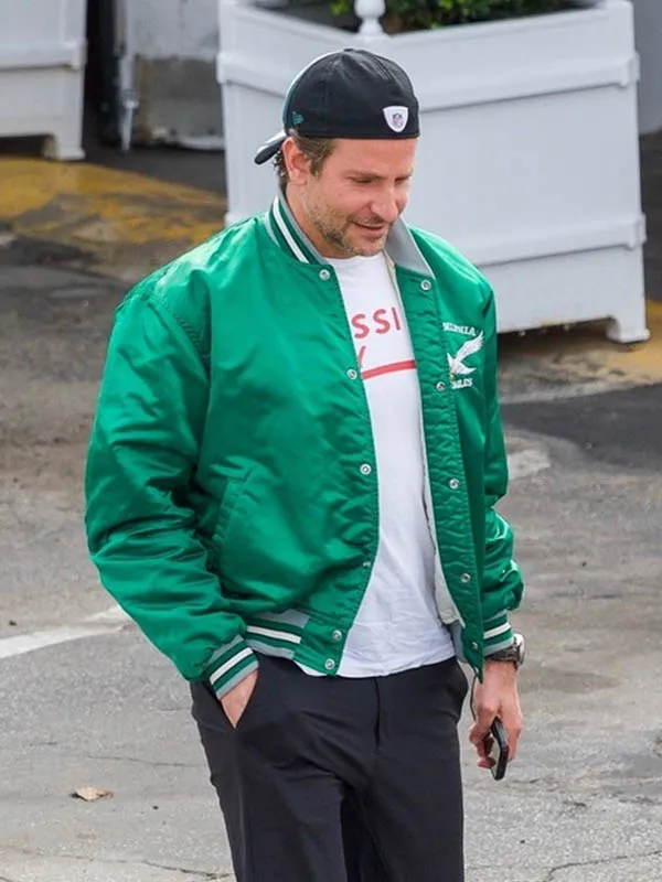 Bradley Cooper Philadelphia Eagles Green Varsity Jacket