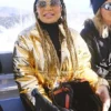 Real Housewives of Salt Lake City Jen Shah Gold Puffer Jacket