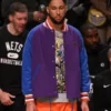 Ben Simmons NBA Brooklyn Nets Blue And Purple Bomber Jacket