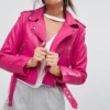 Bershka Pink Biker Jacket